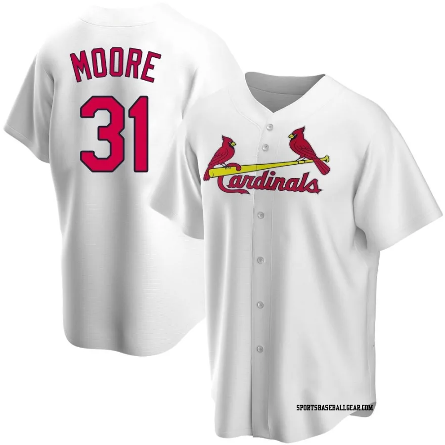 Brody Moore Men's St. Louis Cardinals White Replica Home Jersey