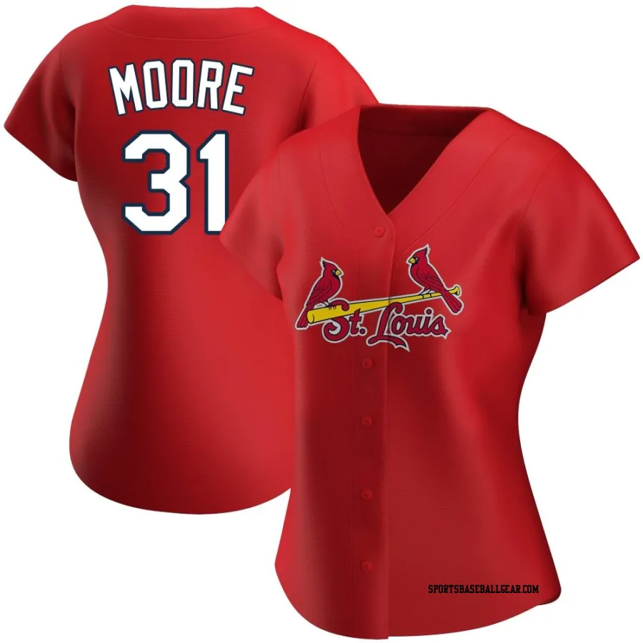 Brody Moore Women's St. Louis Cardinals Red Replica Alternate Jersey