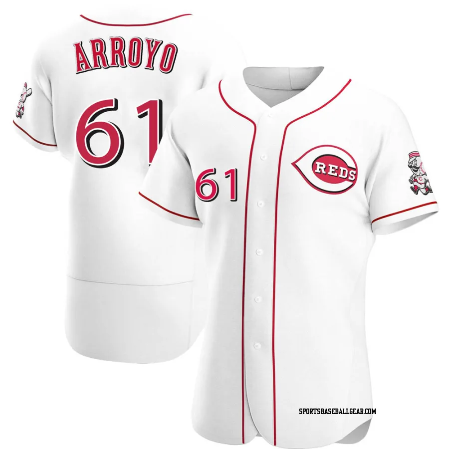 Bronson Arroyo Men's Cincinnati Reds White Authentic Home Jersey