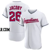 Brook Jacoby Men's Cleveland Guardians White Authentic Home Jersey