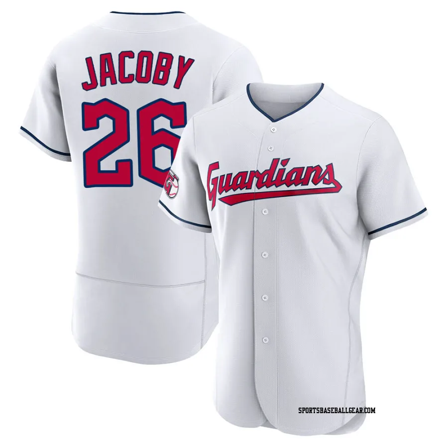 Brook Jacoby Men's Cleveland Guardians White Authentic Home Jersey