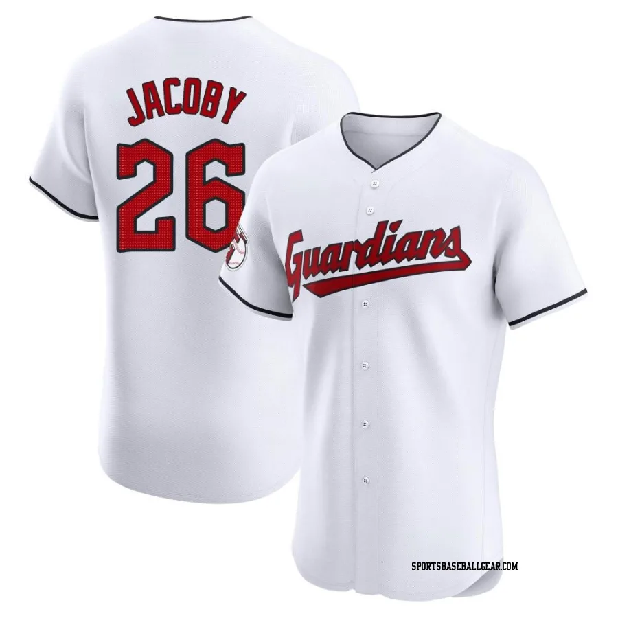 Brook Jacoby Men's Cleveland Guardians White Elite Home Jersey