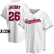 Brook Jacoby Men's Cleveland Guardians White Replica Home Jersey