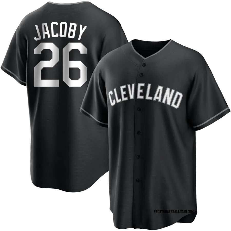 Brook Jacoby Youth Cleveland Guardians Black/White Replica Jersey