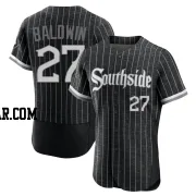 Brooks Baldwin Men's Chicago White Sox Black Authentic 2021 City Connect Jersey