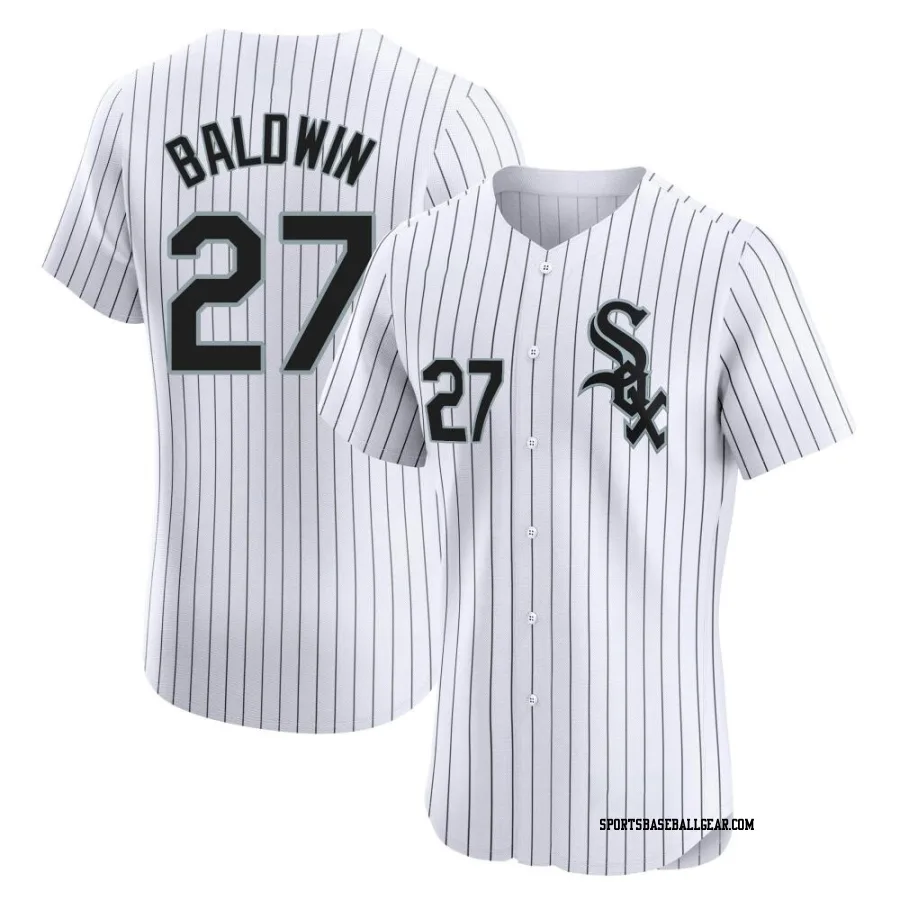 Brooks Baldwin Men's Chicago White Sox White Elite Home Jersey