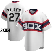 Brooks Baldwin Men's Chicago White Sox White Replica Cooperstown Collection Jersey