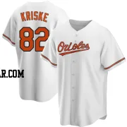 Brooks Kriske Men's Baltimore Orioles White Replica Home Jersey