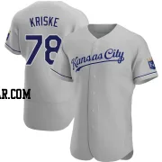 Brooks Kriske Men's Kansas City Royals Gray Authentic Road Jersey