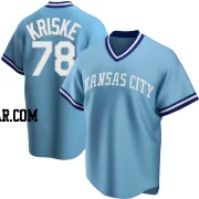 Brooks Kriske Men's Kansas City Royals Light Blue Replica Road Cooperstown Collection Jersey