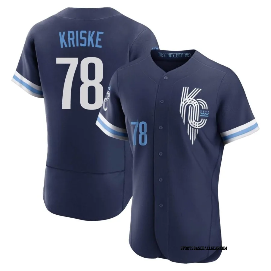 Brooks Kriske Men's Kansas City Royals Navy Authentic 2022 City Connect Jersey