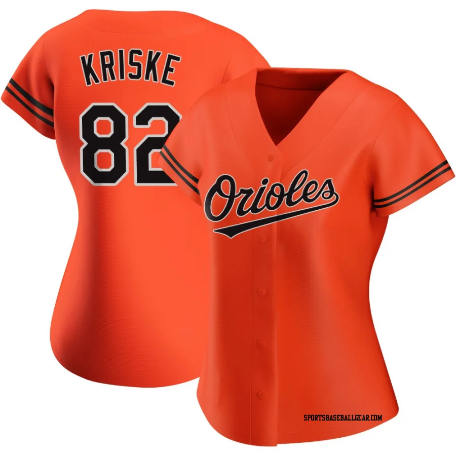 Brooks Kriske Women's Baltimore Orioles Orange Authentic Alternate Jersey