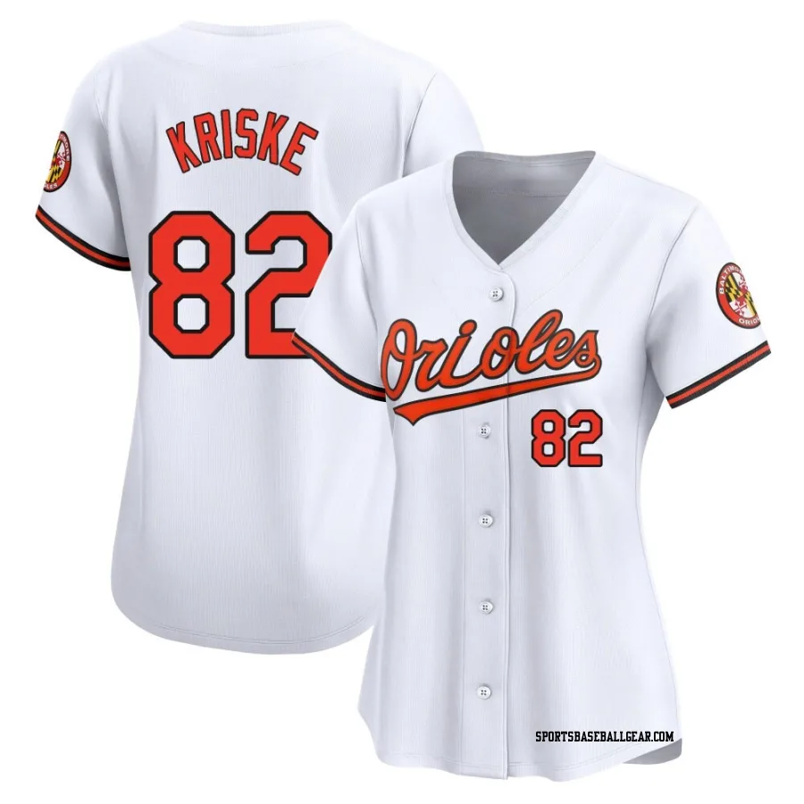 Brooks Kriske Women's Baltimore Orioles White Limited Home Jersey