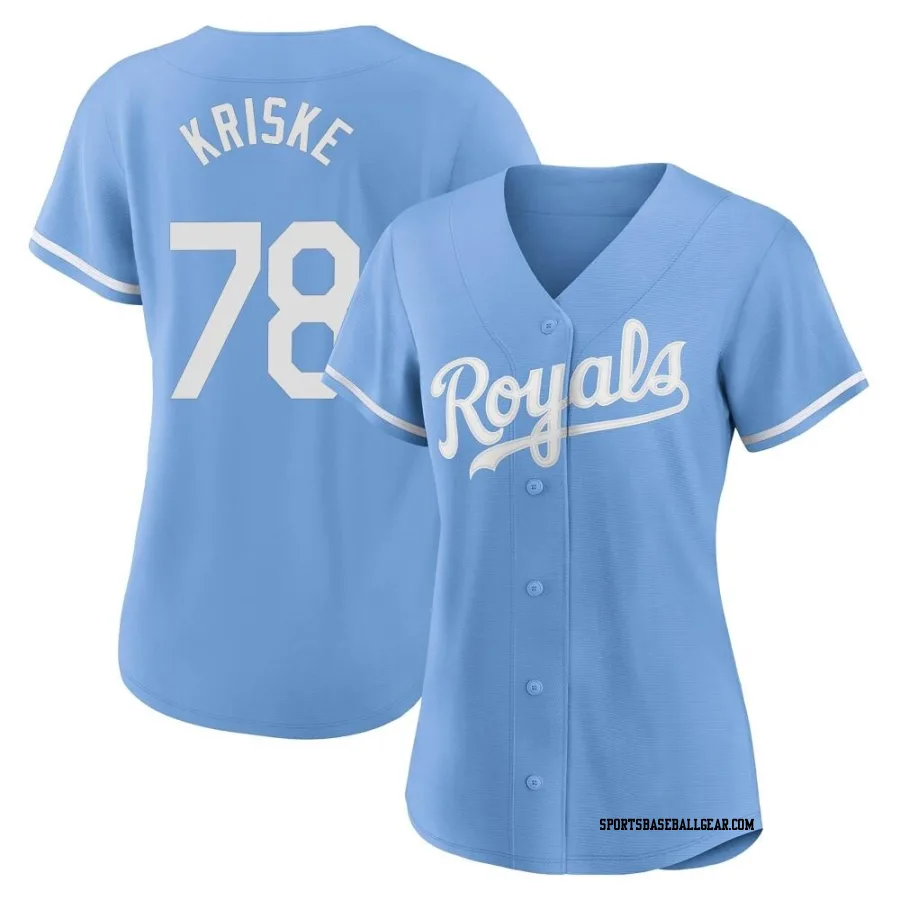 Brooks Kriske Women's Kansas City Royals Light Blue Authentic 2022 Alternate Jersey