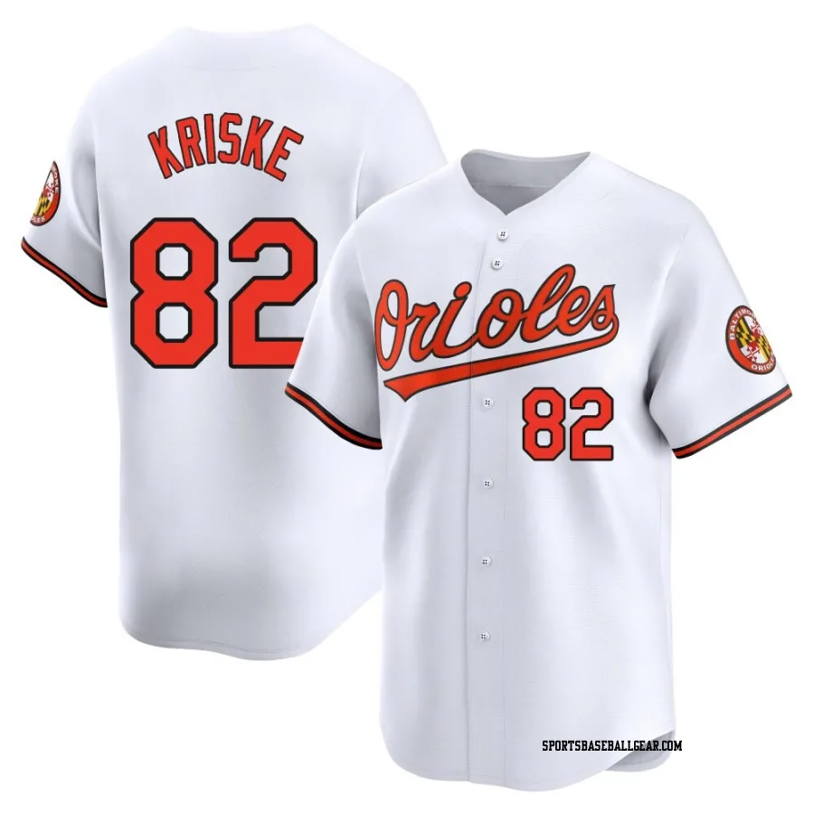 Brooks Kriske Youth Baltimore Orioles White Limited Home Jersey