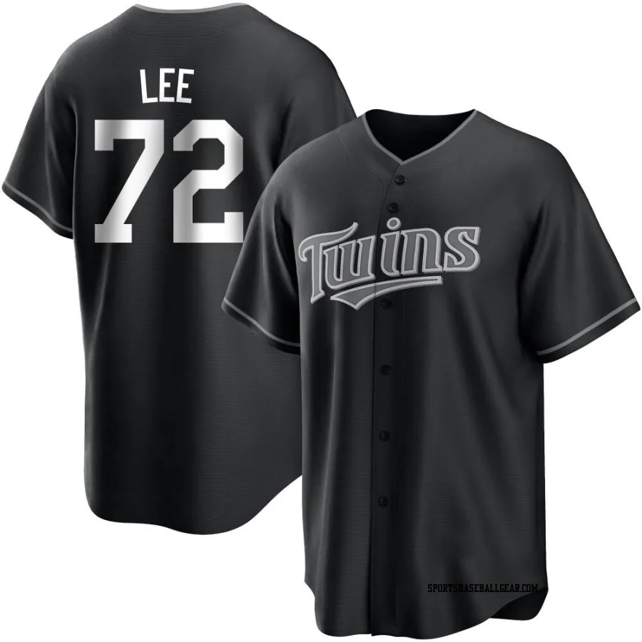 Brooks Lee Men's Minnesota Twins Black/White Replica Jersey