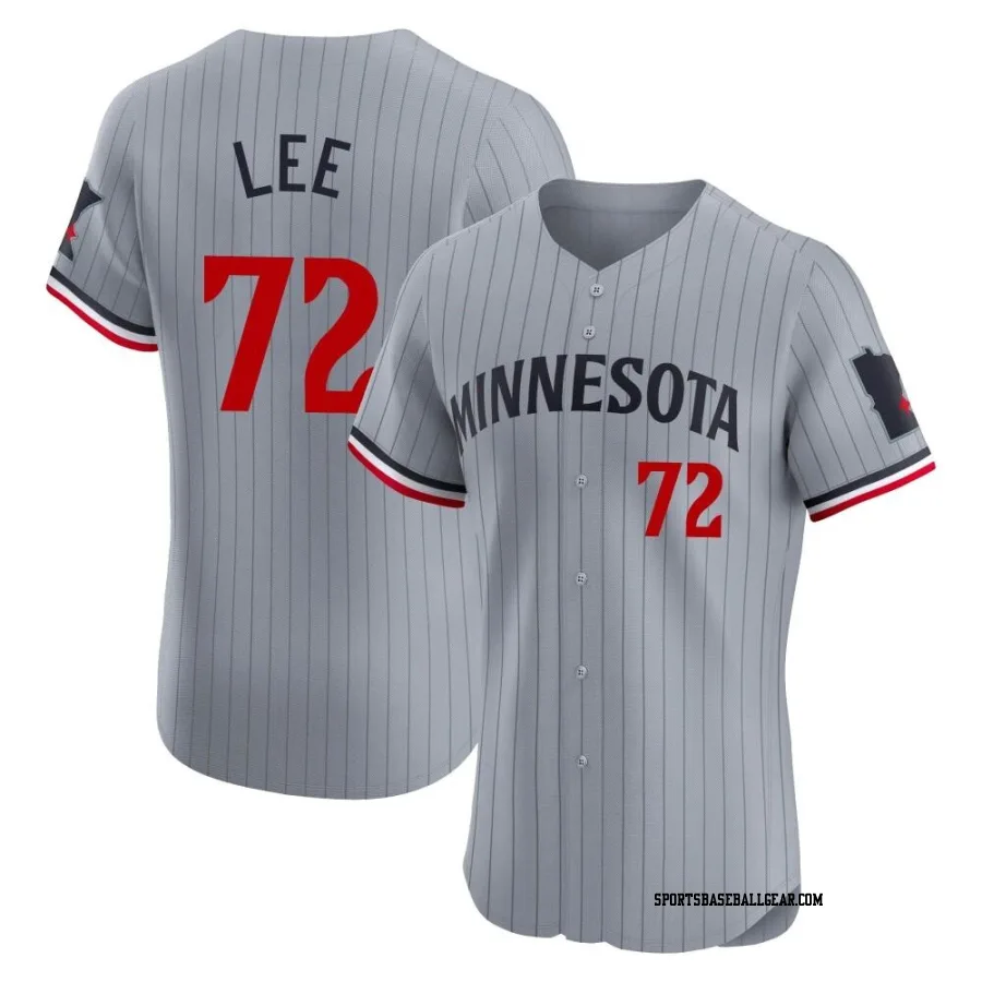 Brooks Lee Men's Minnesota Twins Gray Elite Road Jersey