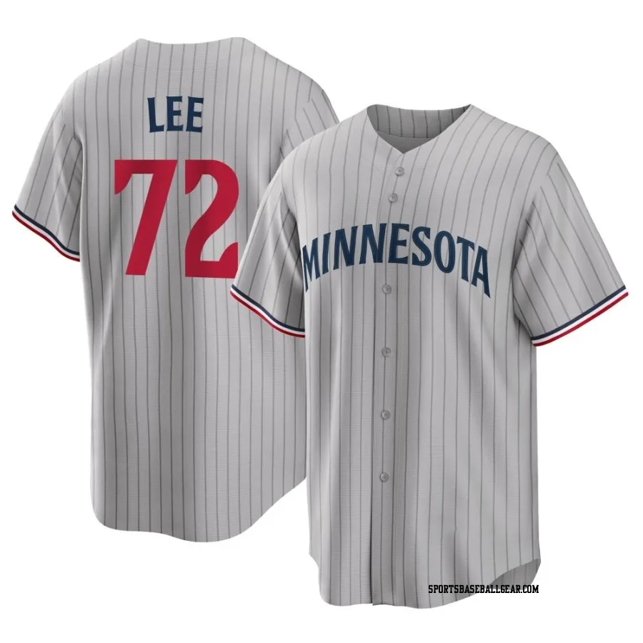 Brooks Lee Men's Minnesota Twins Gray Replica Road Jersey