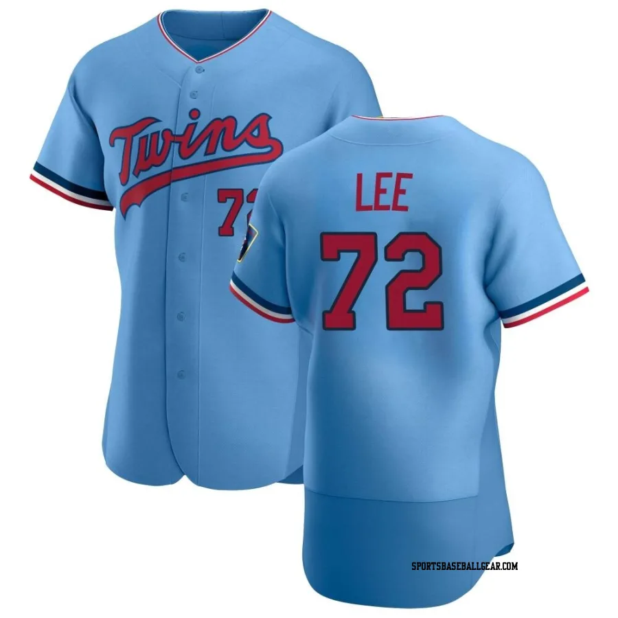 Brooks Lee Men's Minnesota Twins Light Blue Authentic Alternate Jersey