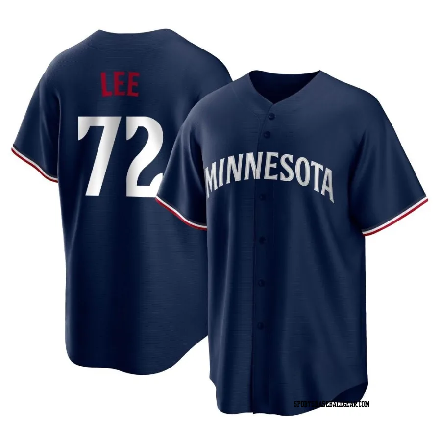 Brooks Lee Men's Minnesota Twins Navy Replica Alternate Jersey