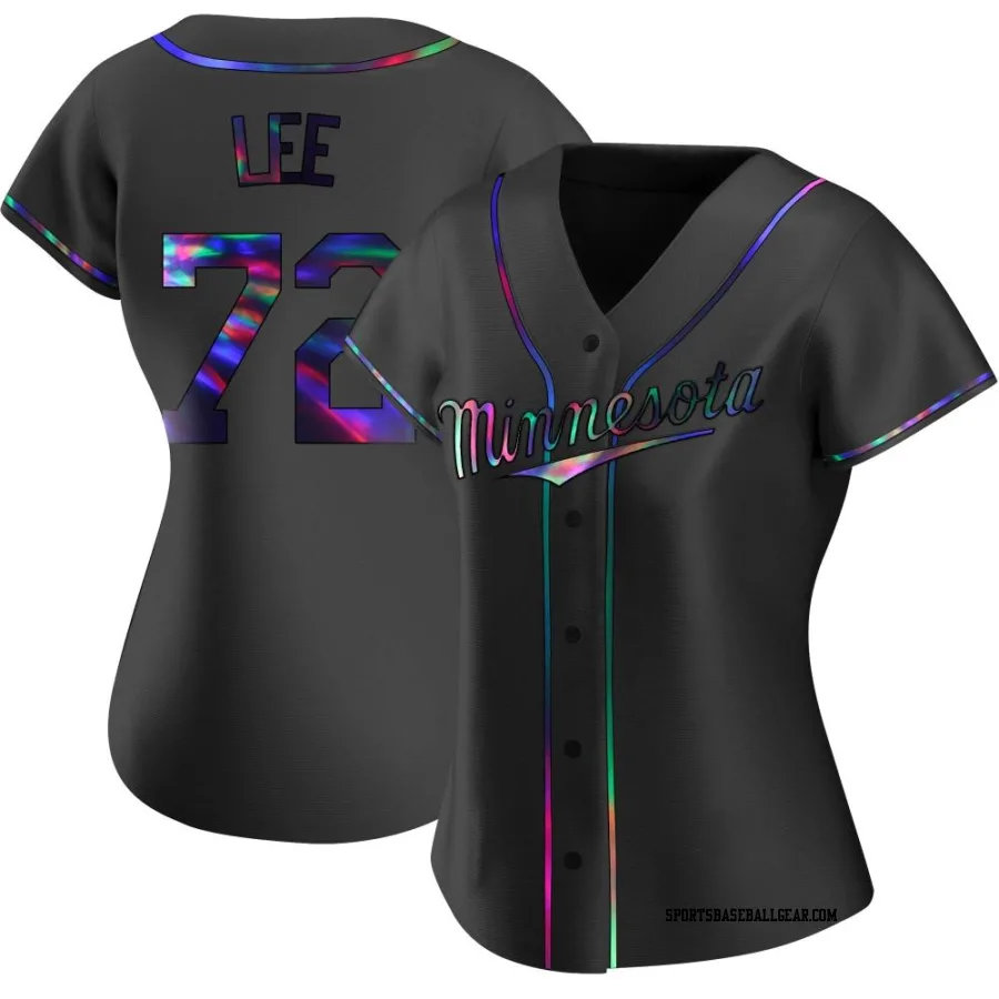 Brooks Lee Women's Minnesota Twins Black Holographic Replica Alternate Jersey