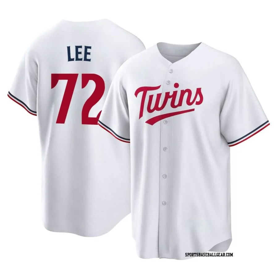 Brooks Lee Youth Minnesota Twins White Replica Home Jersey