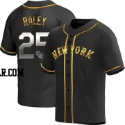 Brooks Raley Men's New York Mets Black Golden Replica Alternate Jersey