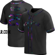 Brooks Raley Men's New York Mets Black Holographic Replica Alternate Jersey