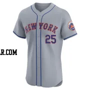 Brooks Raley Men's New York Mets Gray Elite Road Jersey