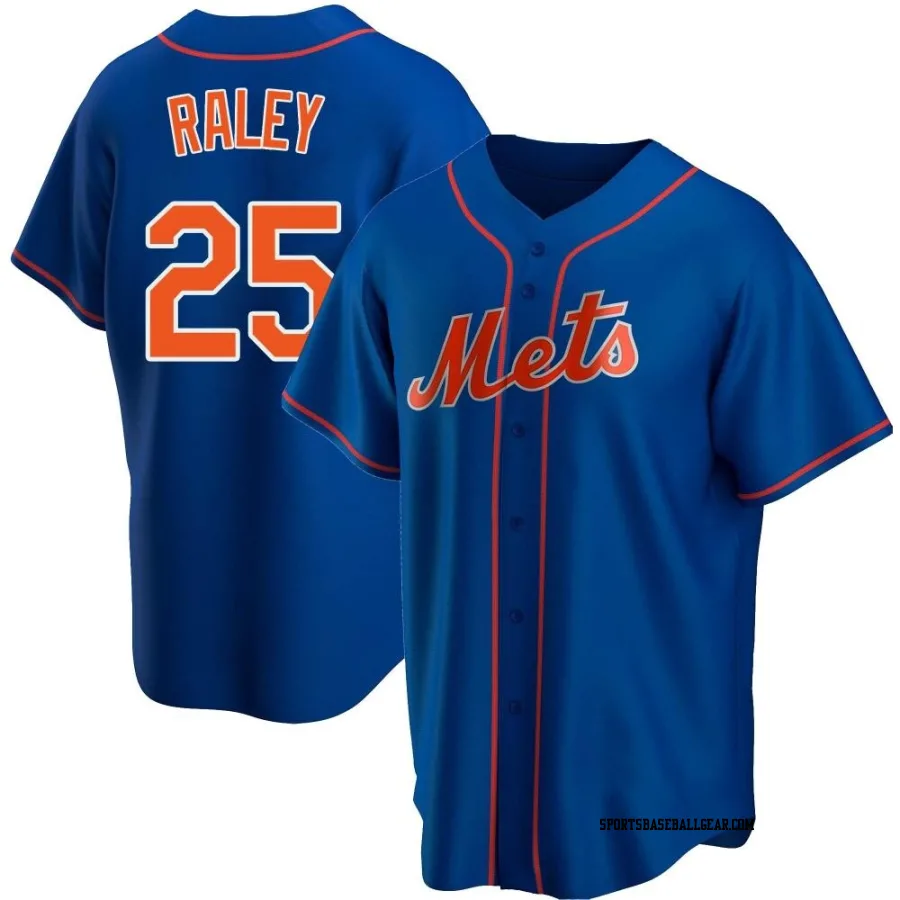 Brooks Raley Men's New York Mets Royal Replica Alternate Jersey