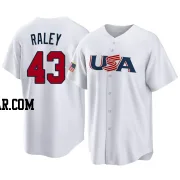 Brooks Raley Men's New York Mets White Replica USA Baseball 2023 World Baseball Classic Jersey