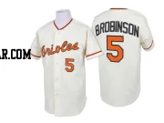 Brooks Robinson Men's Baltimore Orioles Cream Authentic Throwback Jersey