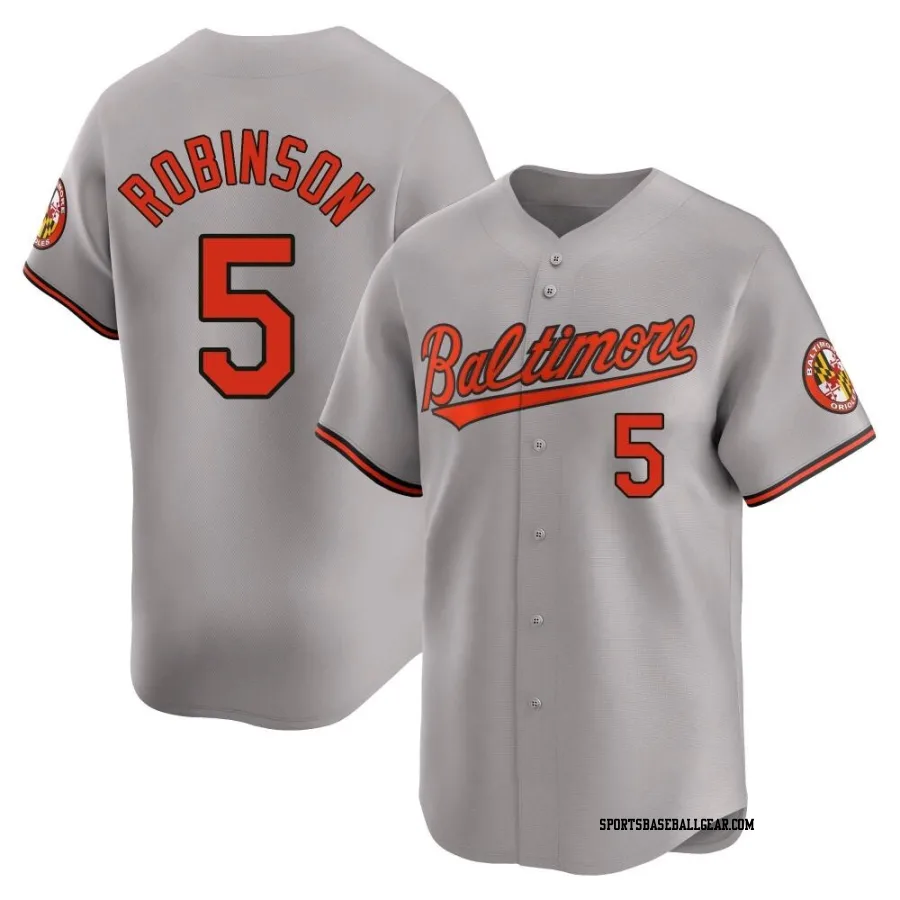 Brooks Robinson Men's Baltimore Orioles Gray Limited Road Jersey