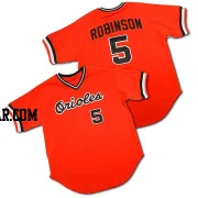 Brooks Robinson Men's Baltimore Orioles Orange Authentic Throwback Jersey