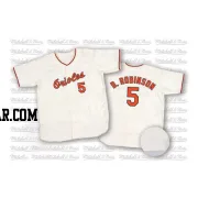 Brooks Robinson Men's Baltimore Orioles White Authentic Throwback Jersey