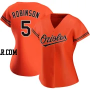 Brooks Robinson Women's Baltimore Orioles Orange Authentic Alternate Jersey