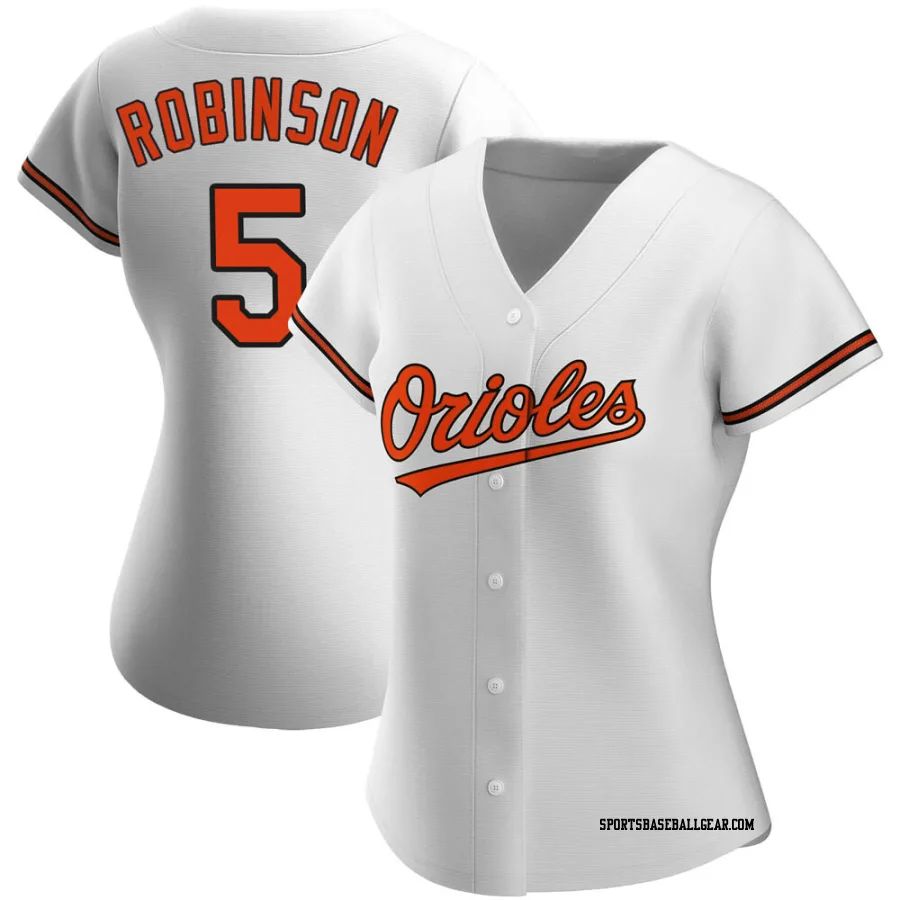 Brooks Robinson Women's Baltimore Orioles White Authentic Home Jersey