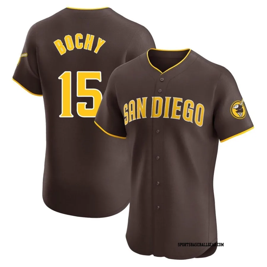 Bruce Bochy Men's San Diego Padres Brown Elite Road Vapor Premier Jersey