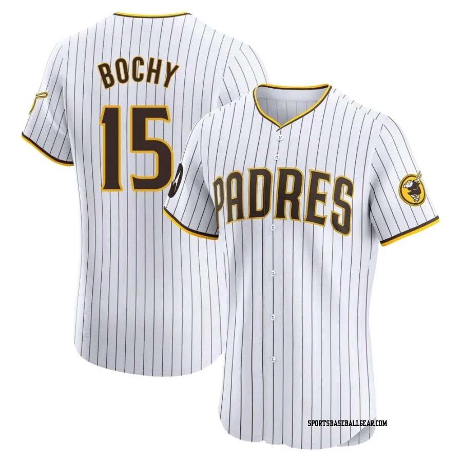 Bruce Bochy Men's San Diego Padres White Elite Home Patch Jersey