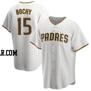 Bruce Bochy Men's San Diego Padres White/Brown Replica Home Jersey