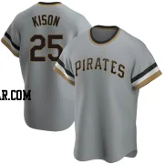 Bruce Kison Men's Pittsburgh Pirates Gray Replica Road Cooperstown Collection Jersey