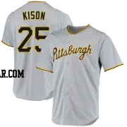 Bruce Kison Men's Pittsburgh Pirates Gray Replica Road Jersey