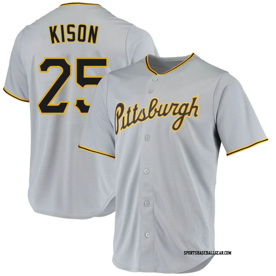 Bruce Kison Men's Pittsburgh Pirates Gray Replica Road Jersey