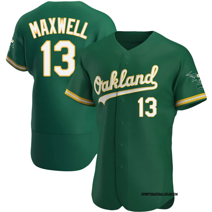 Bruce Maxwell Men's Oakland Athletics Green Authentic Kelly Alternate Jersey