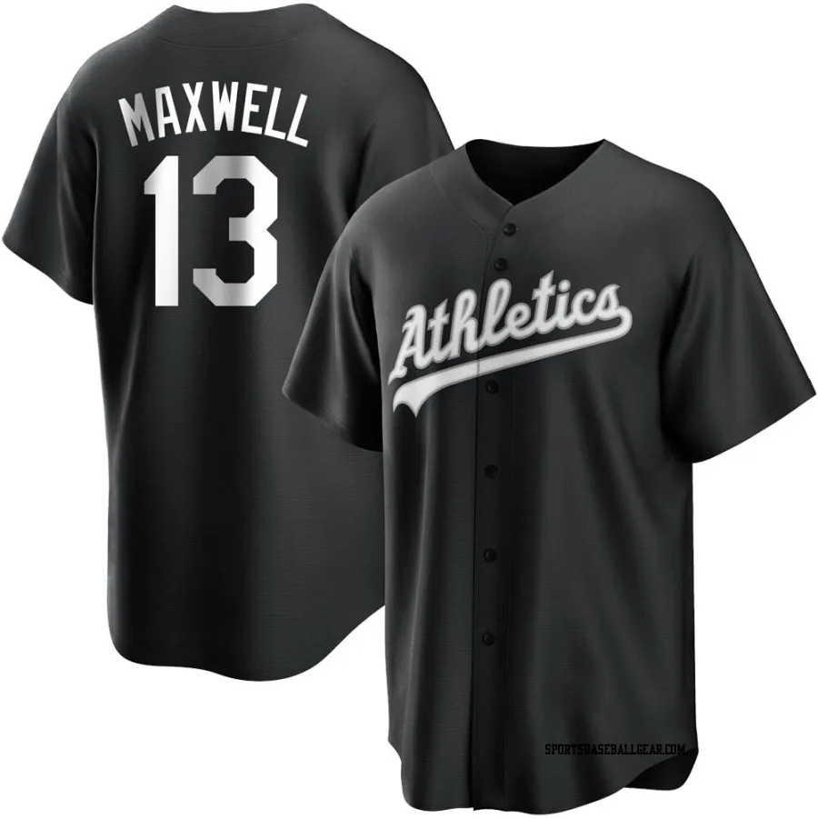 Bruce Maxwell Youth Oakland Athletics Black/White Replica Jersey