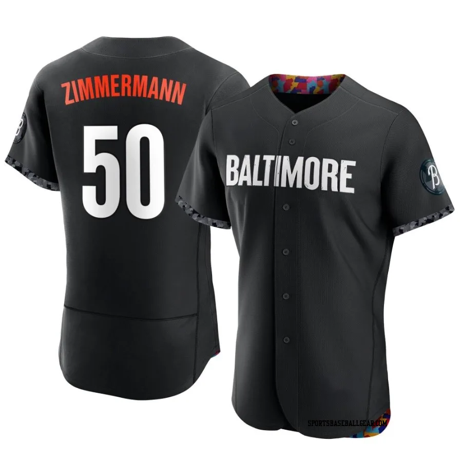 Bruce Zimmermann Men's Baltimore Orioles Black Authentic 2023 City Connect Jersey