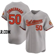 Bruce Zimmermann Men's Baltimore Orioles Gray Limited Road Jersey