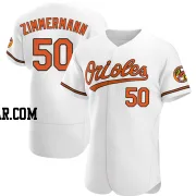 Bruce Zimmermann Men's Baltimore Orioles White Authentic Home Jersey