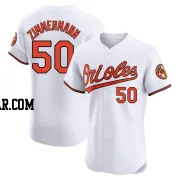 Bruce Zimmermann Men's Baltimore Orioles White Elite Home Jersey