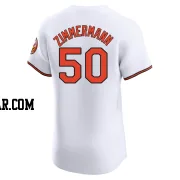 Bruce Zimmermann Men's Baltimore Orioles White Elite Home Jersey